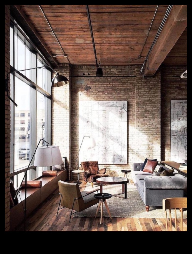 Cum pot implementa Decor Industrial Chic într-o cameră de zi mică?