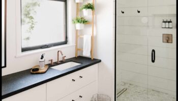 Decor modern pentru baie de fermă